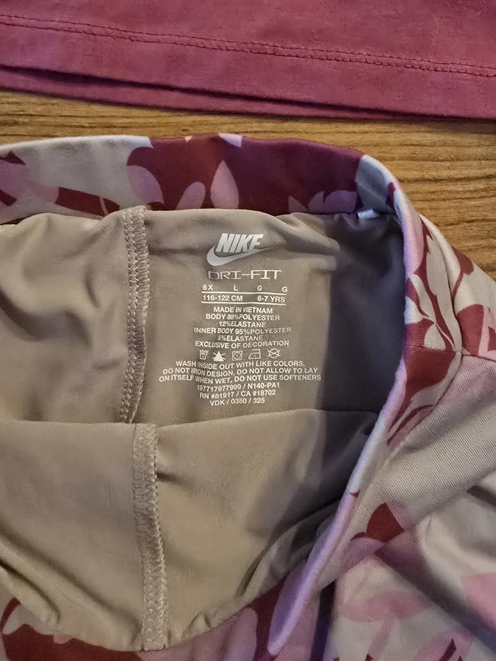 Nike Kids Maroon Crewneck Tee with White Swoosh